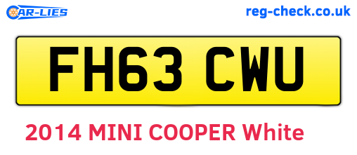 FH63CWU are the vehicle registration plates.