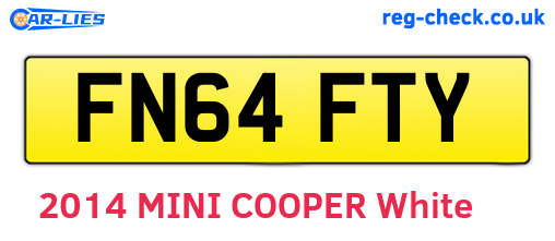 FN64FTY are the vehicle registration plates.