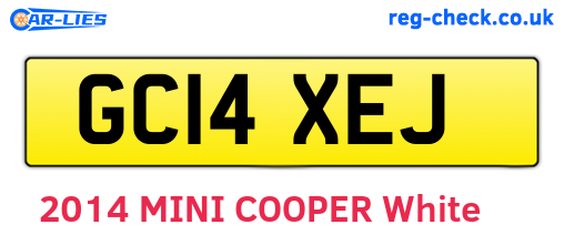 GC14XEJ are the vehicle registration plates.