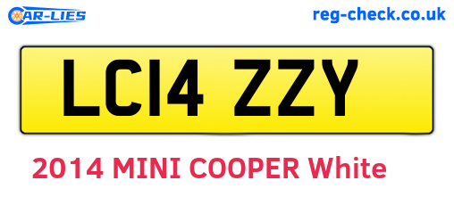 LC14ZZY are the vehicle registration plates.