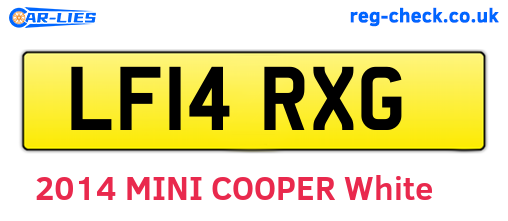 LF14RXG are the vehicle registration plates.