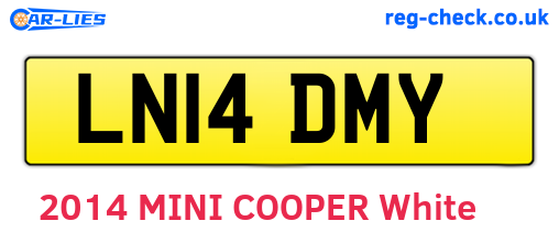 LN14DMY are the vehicle registration plates.