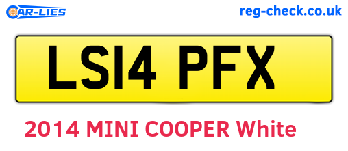 LS14PFX are the vehicle registration plates.