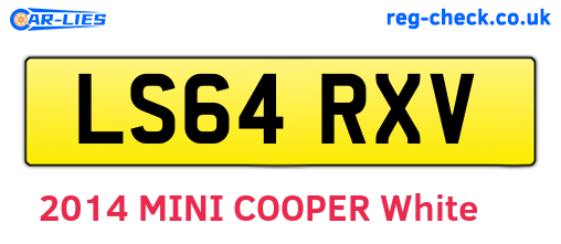 LS64RXV are the vehicle registration plates.