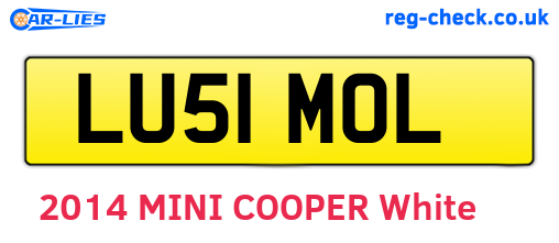 LU51MOL are the vehicle registration plates.