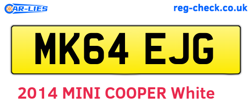 MK64EJG are the vehicle registration plates.
