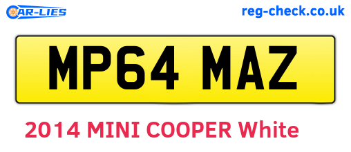 MP64MAZ are the vehicle registration plates.