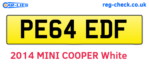 PE64EDF are the vehicle registration plates.