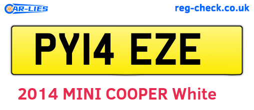 PY14EZE are the vehicle registration plates.
