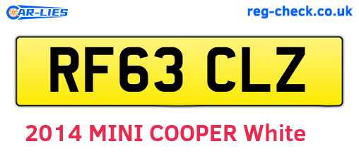 RF63CLZ are the vehicle registration plates.