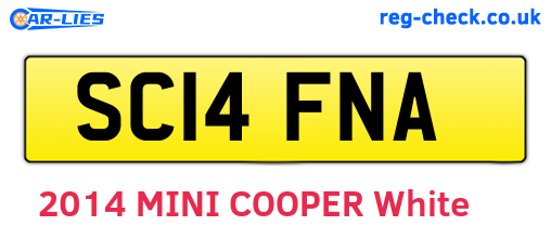 SC14FNA are the vehicle registration plates.