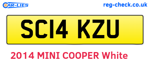 SC14KZU are the vehicle registration plates.