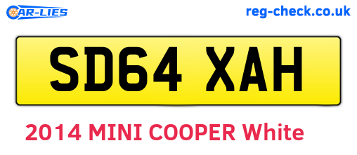 SD64XAH are the vehicle registration plates.