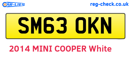 SM63OKN are the vehicle registration plates.