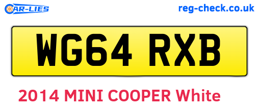 WG64RXB are the vehicle registration plates.