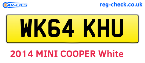 WK64KHU are the vehicle registration plates.