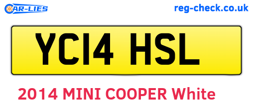YC14HSL are the vehicle registration plates.