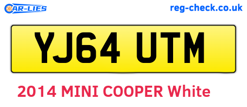 YJ64UTM are the vehicle registration plates.