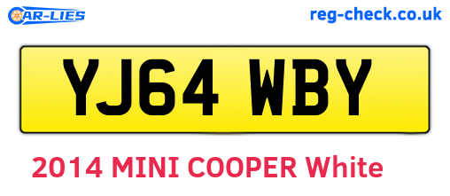 YJ64WBY are the vehicle registration plates.
