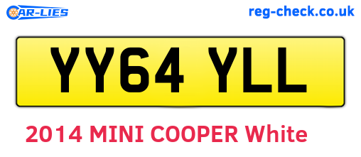 YY64YLL are the vehicle registration plates.