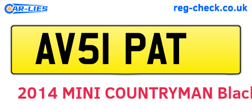 AV51PAT are the vehicle registration plates.