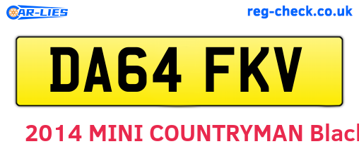 DA64FKV are the vehicle registration plates.