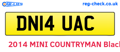 DN14UAC are the vehicle registration plates.