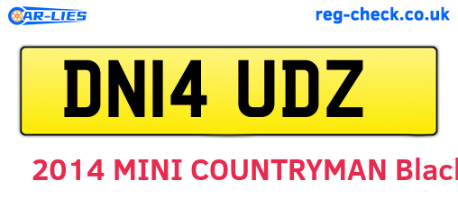 DN14UDZ are the vehicle registration plates.