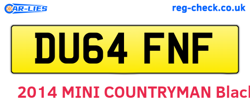 DU64FNF are the vehicle registration plates.