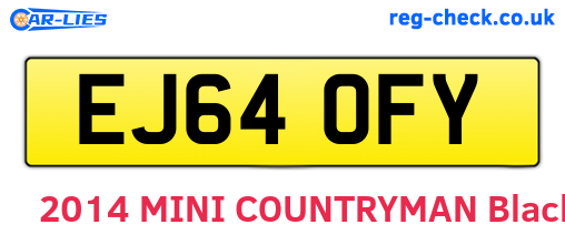 EJ64OFY are the vehicle registration plates.
