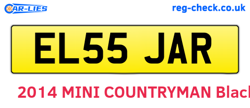 EL55JAR are the vehicle registration plates.