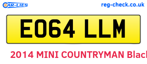 EO64LLM are the vehicle registration plates.