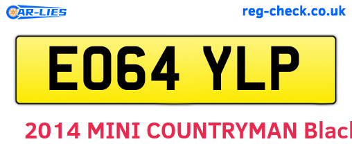 EO64YLP are the vehicle registration plates.