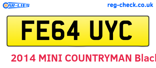 FE64UYC are the vehicle registration plates.