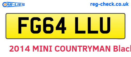 FG64LLU are the vehicle registration plates.