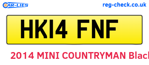 HK14FNF are the vehicle registration plates.