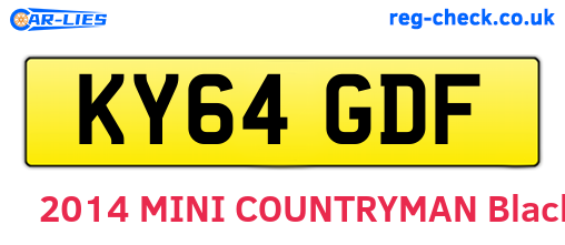 KY64GDF are the vehicle registration plates.