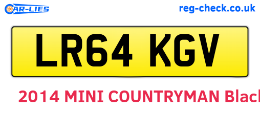 LR64KGV are the vehicle registration plates.