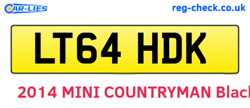 LT64HDK are the vehicle registration plates.