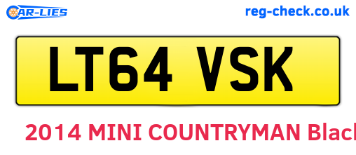 LT64VSK are the vehicle registration plates.