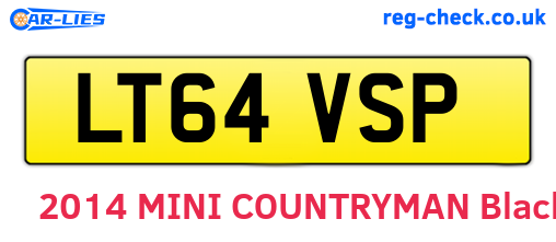 LT64VSP are the vehicle registration plates.