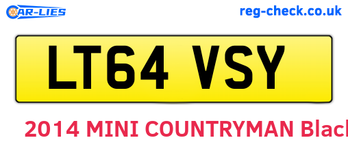 LT64VSY are the vehicle registration plates.