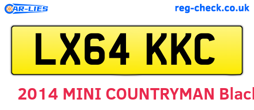 LX64KKC are the vehicle registration plates.