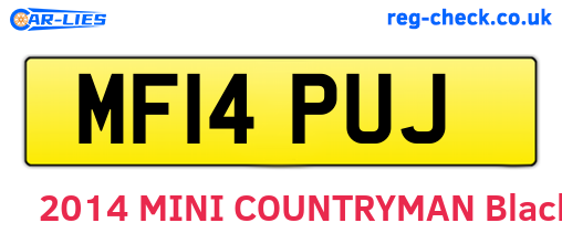 MF14PUJ are the vehicle registration plates.