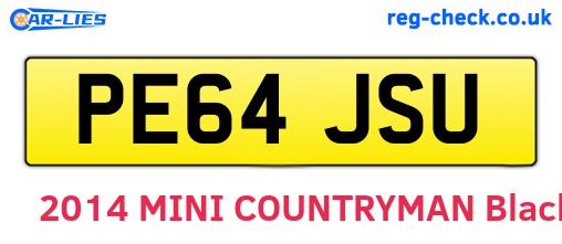 PE64JSU are the vehicle registration plates.