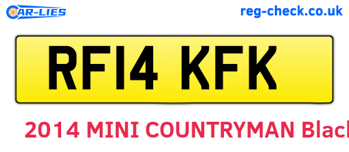RF14KFK are the vehicle registration plates.