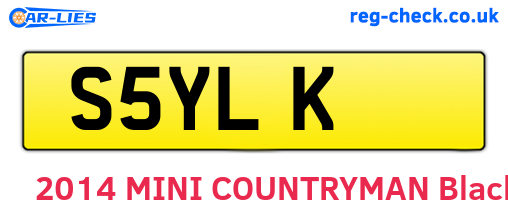S5YLK are the vehicle registration plates.