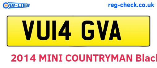 VU14GVA are the vehicle registration plates.