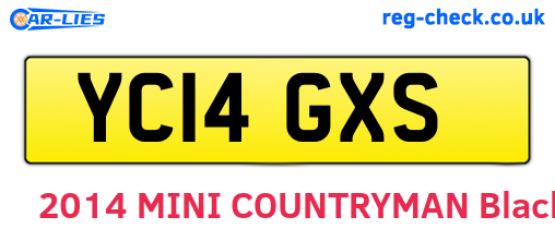YC14GXS are the vehicle registration plates.