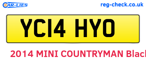 YC14HYO are the vehicle registration plates.